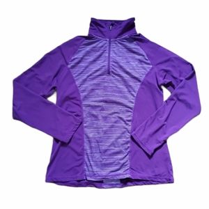 Everlast Sport Quarter Zip Pullover Top Size Small 1/4 Zip Purple Long sleeves